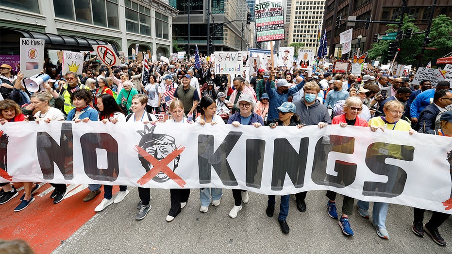Social media erupts over 'deranged' teacher mocking Charlie Kirk's death in 'No Kings' viral video