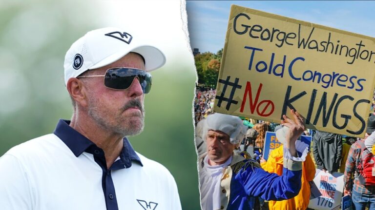 Golf legend Phil Mickelson takes subtle jab at Biden administration in 'No Kings' day post