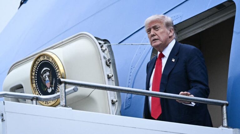 Trump boards AF1 quickly, using small stairs due to 'increased security measures': WH official