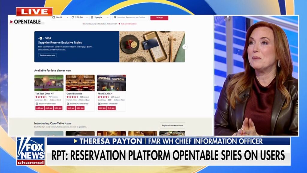 OpenTable reservation platform reportedly spying on users