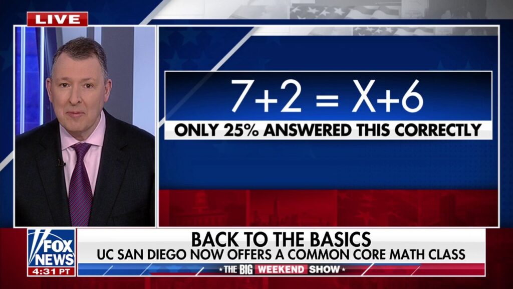Rising number of college freshmen unable to do middle school math, study from UC San Diego reports