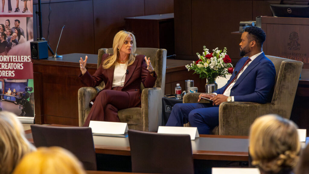 FOX News Media CEO Suzanne learned valuable lesson from TV icon at the University of South Carolina’s Baldwin Business and Financial Journalism Lecture Series