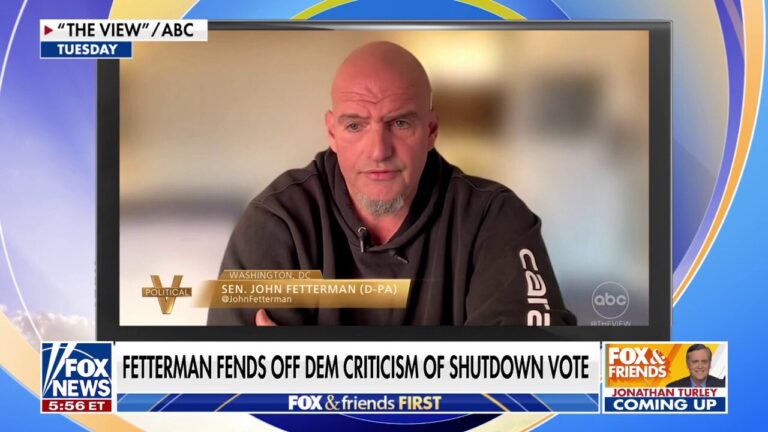 Fetterman fends off Democratic criticism of shutdown vote: 'I don't need a lecture'
