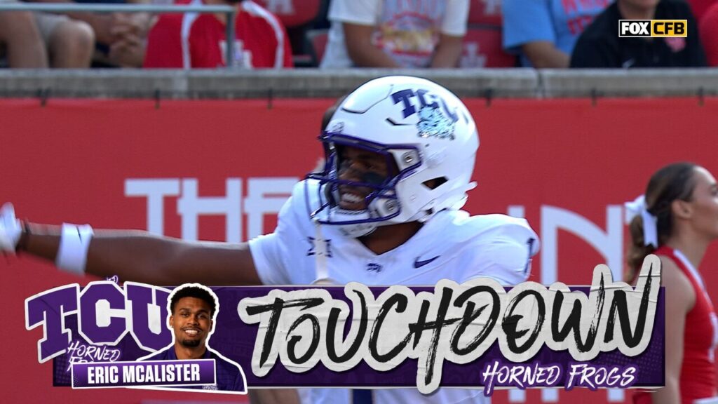 Josh Hoover finds Eric McAlister for 33-yard TD, giving TCU the lead over #23 Houston