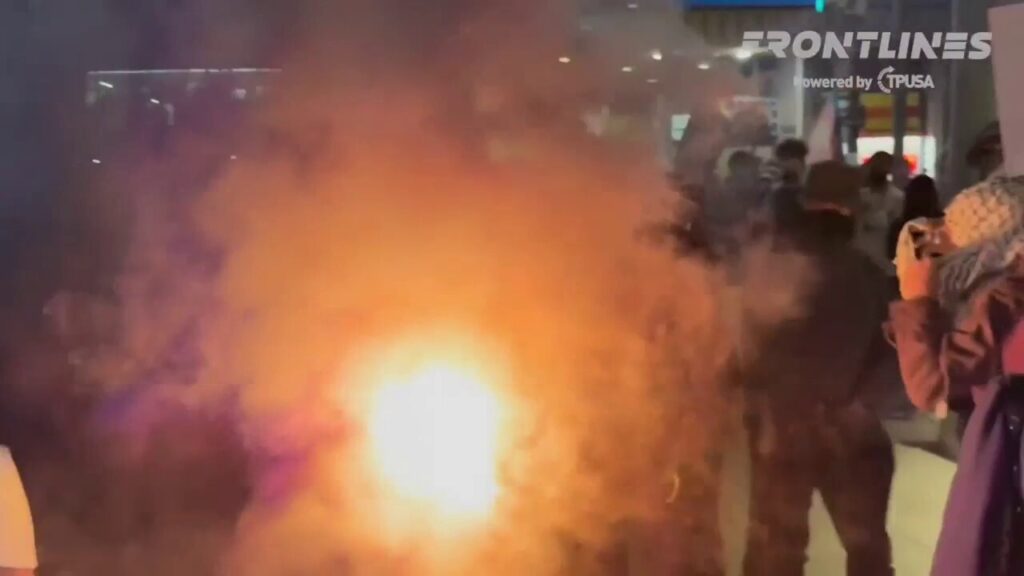 Fireball ignites outside Turning Point event at the University of California, Berkeley