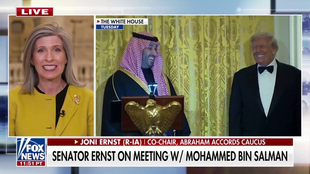 Saudi Crown Prince MBS has expressed interest in joining the Abraham Accords, Sen. Joni Ernst says