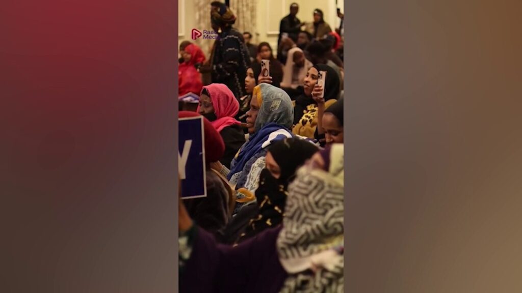 Democratic Mayor Jacob Frey gives victory speech in Somali