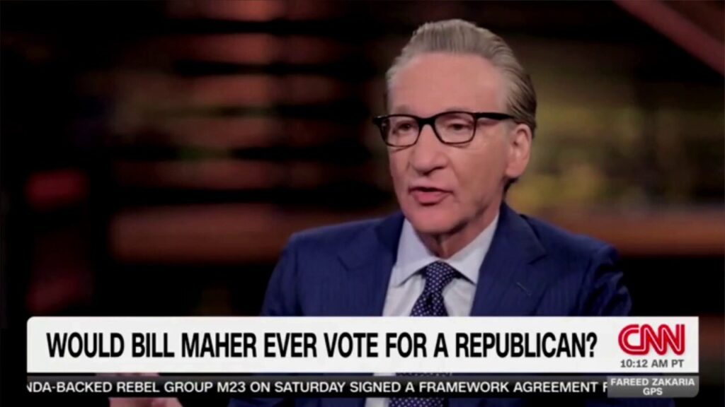 Bill Maher says he could see himself voting Republican, but says party would have to be 'very different'