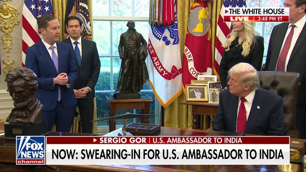 Trump holds swearing-in ceremony for US ambassador to India
