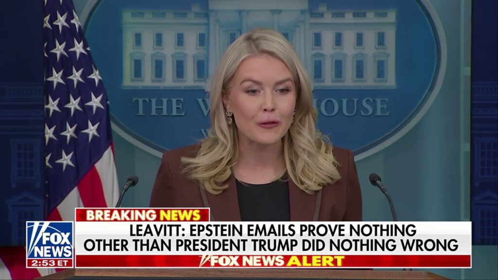 Leavitt: Democrats' release of Epstein emails is a 'distraction' to the government reopening