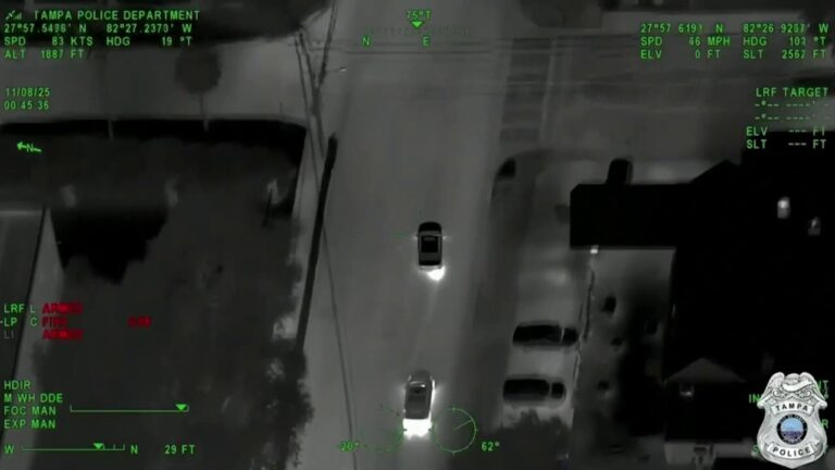 Car involved in police chase crashes into crowd in Tampa