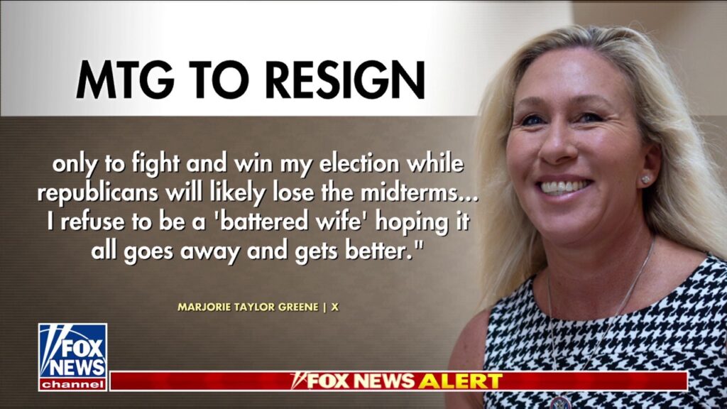 Rep. Marjorie Taylor Greene resigns from Congress