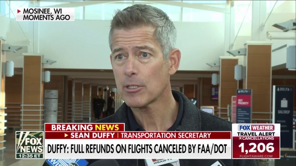 Duffy assures passengers they will get full refunds on flights canceled by FAA, DOT