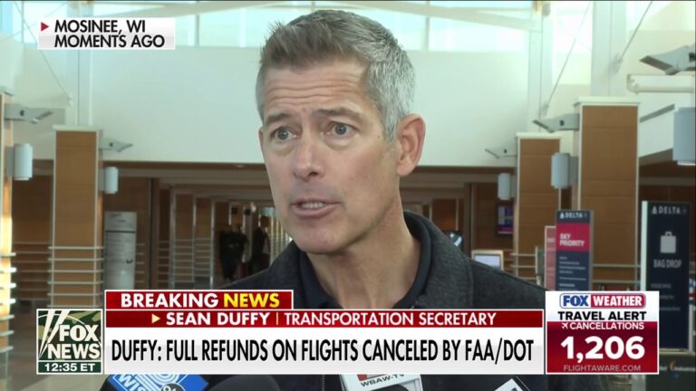 Duffy assures passengers they will get full refunds on flights canceled by FAA, DOT