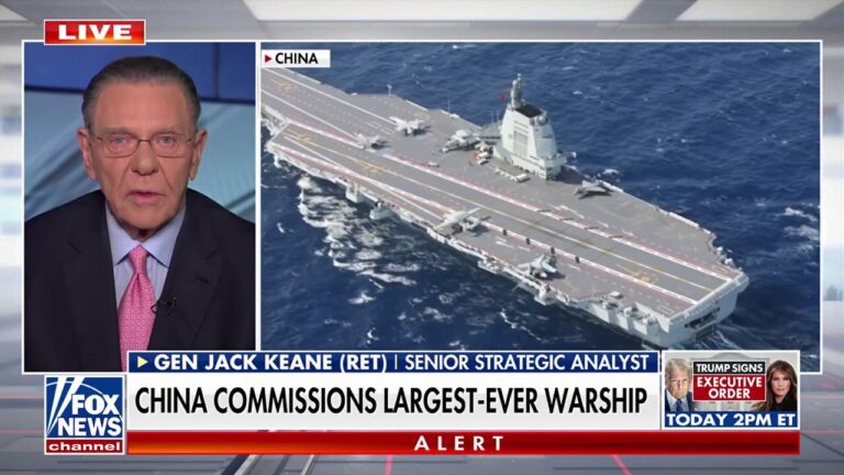 Beijing commissions largest-ever Chinese warship