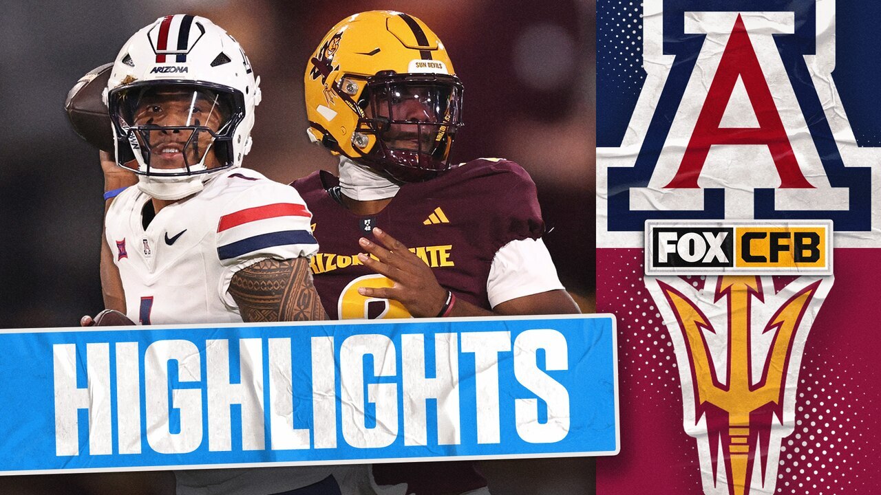 No. 25 Arizona Wildcats vs. No. 20 Arizona State Sun Devils Highlights | FOX College Football