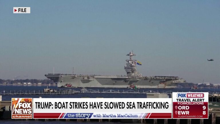 Maritime drug movement sees decrease since Trump administration launched strike on suspected drug boats