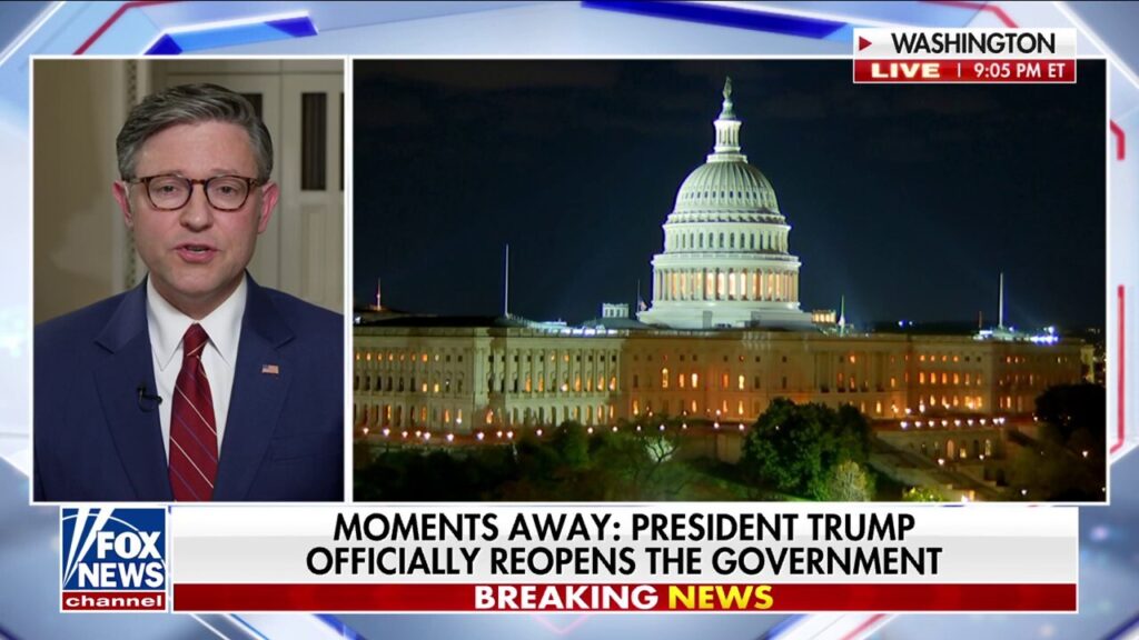 Speaker Johnson calls shutdown ‘selfish political stunt’ after House votes to reopen gov