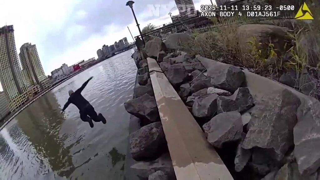 NYPD body cam video shows officers pull teen girl from Harlem River in rescue operation
