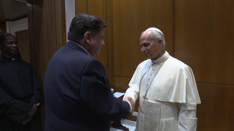 Illinois Gov. JB Pritzker meets with Pope Leo XIV