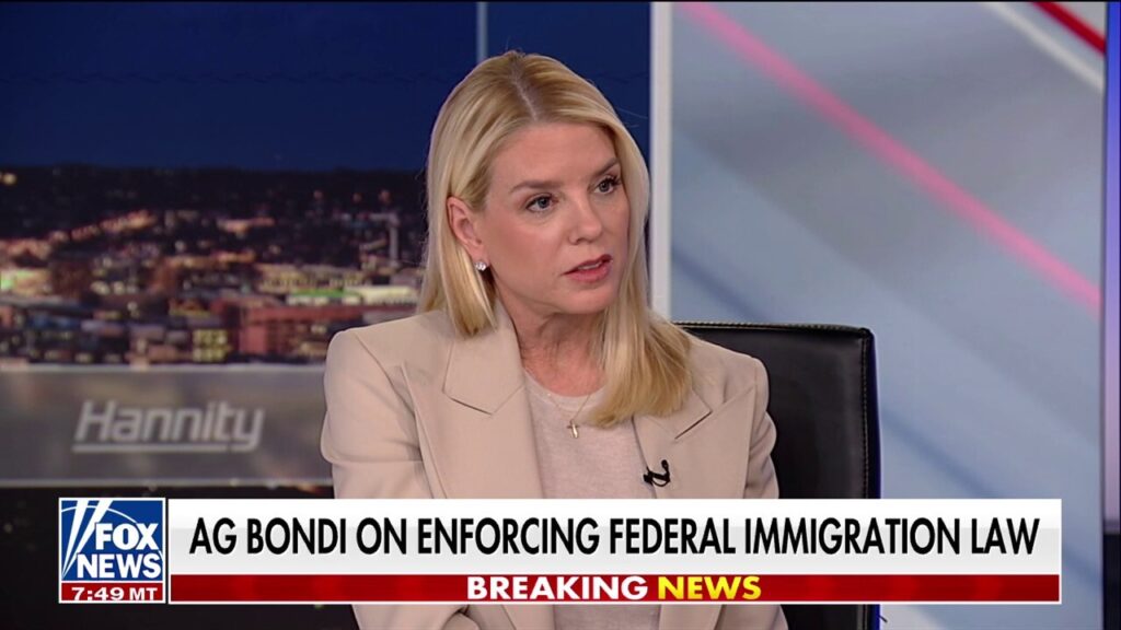 Pam Bondi talks federal immigration law and political violence in interview