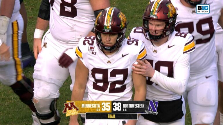 Brady Denaburg misses game-tying FG, Northwestern wins late against Minnesota