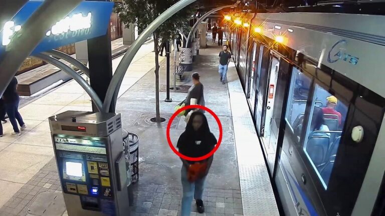 Iryna Zarutska's accused killer seen exiting train