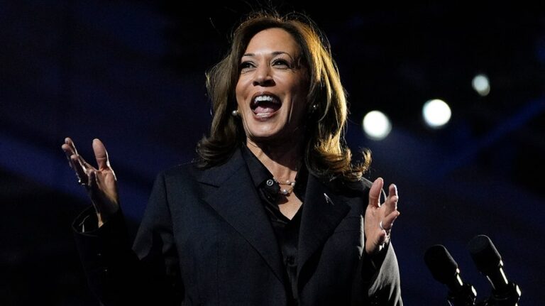 Harris thanks supporters for 'standing up for democracy' at annual DNC meeting