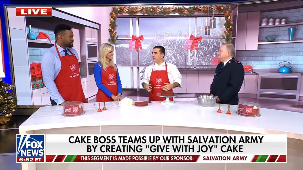 'The Cake Boss' star teams up with Salvation Army by creating 'Give with Joy' cake