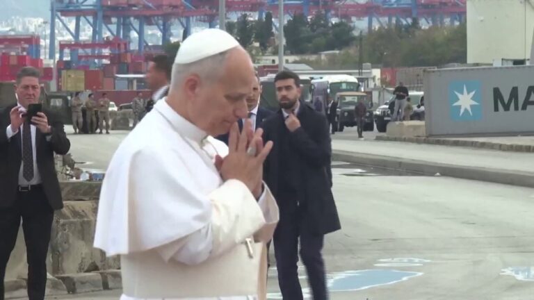 Pope Leo XIV visits site of 2020 Beirut port explosion