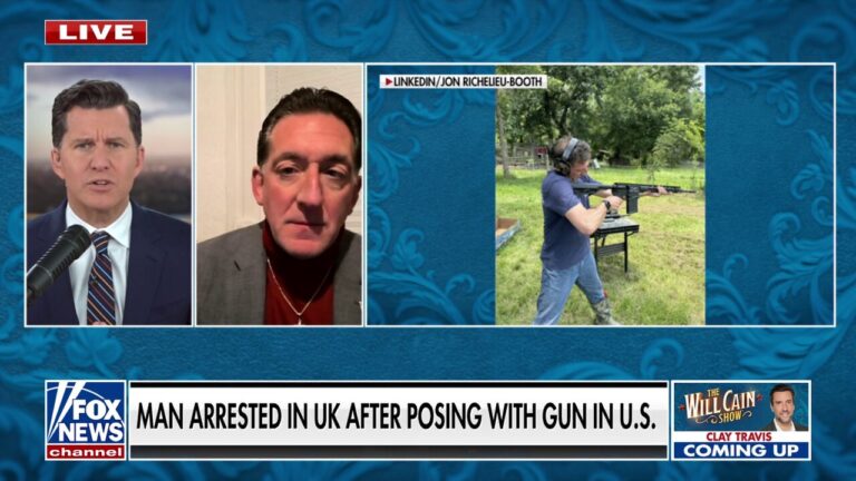 UK man arrested after posting photos posing with guns during US visit