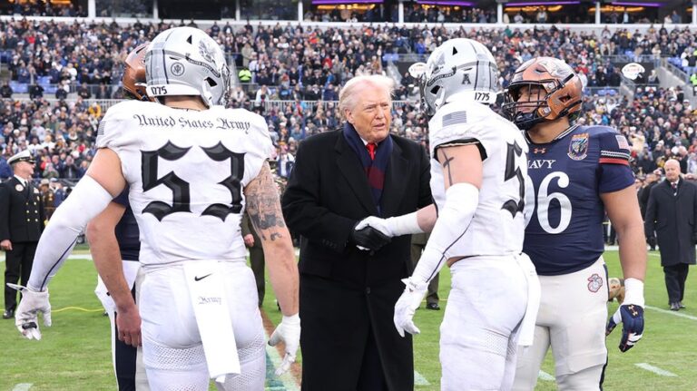 Navy tops Army with late touchdown; Trump's attendance in Baltimore sparks protests