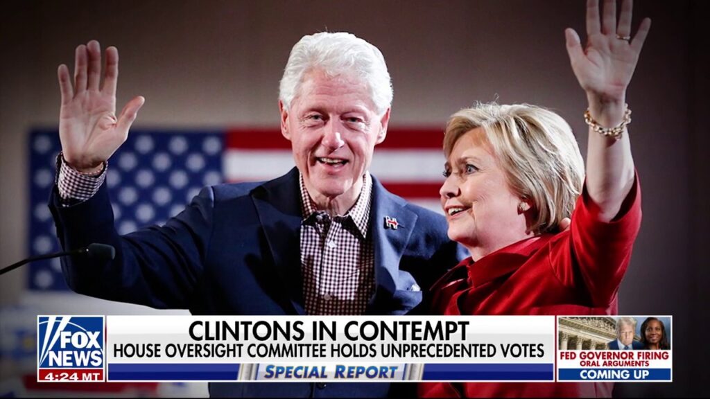 House Oversight Committee votes to hold Bill and Hillary Clinton in contempt of Congress