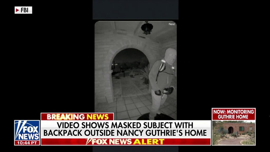 Video shows masked, armed subject at Nancy Guthrie's door