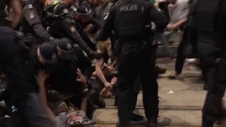 Police clash with anti-Israel protesters over Israeli president's visit to Australia