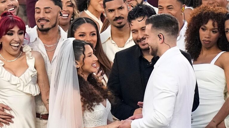 Couple shown during Bad Bunny's Super Bowl halftime show got legally married during the performance: reports