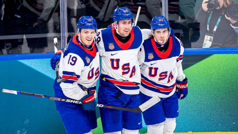 Brock Nelson's two-goal performance leads Team USA to victory over Latvia in Olympic debut