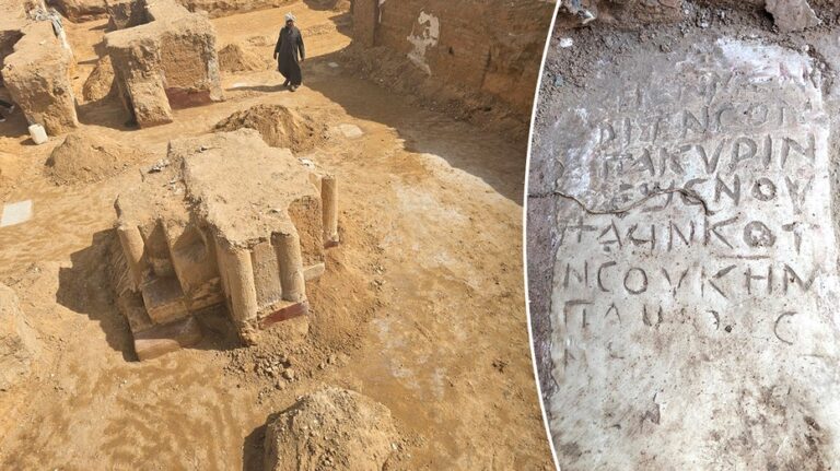 Archaeologists unearth 1,600-year-old Christian monastic site with paintings, mysterious inscription