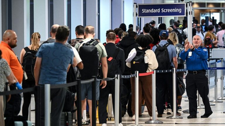 Traveler hands out vodka shots in massive TSA line amid US airport lines and delays