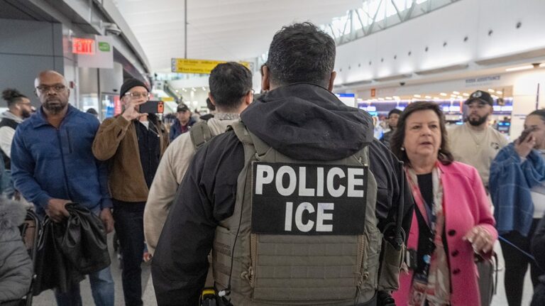 Mask-free ICE agents begin patrolling US airports; Trump floats National Guard