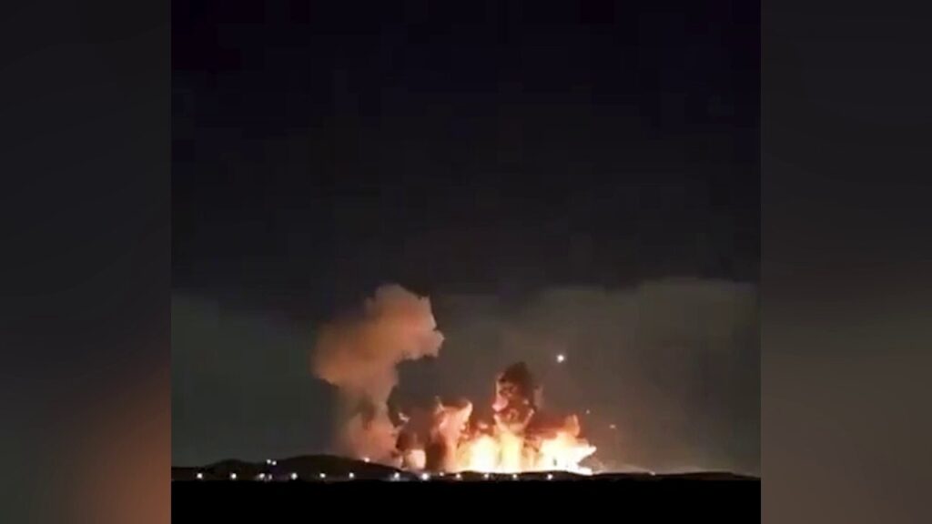 Trump shares video showing fiery nighttime strike on Iran