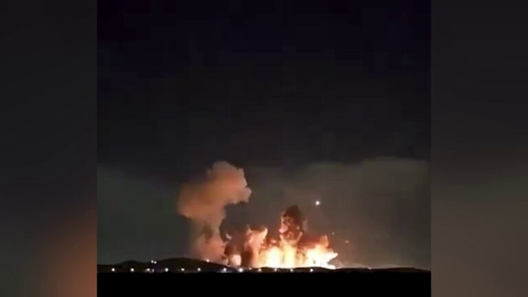 Trump shares video showing fiery nighttime strike on Iran