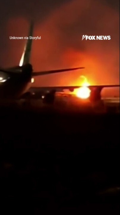 Iraqi Air Force plane BATTERED after Baghdad airport hit in missile attack