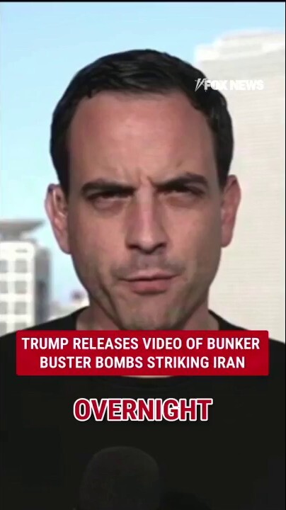 Trump releases video of BUNKER BUSTER bombs striking Iranian ammo depot