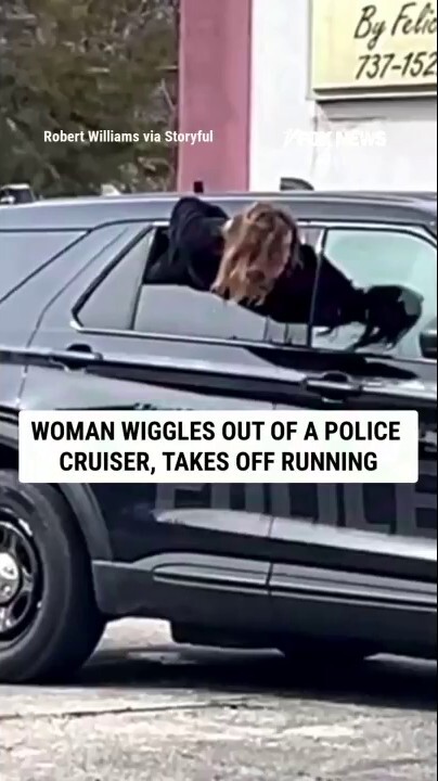 WATCH: Woman WIGGLES out of a police cruiser, TAKES OFF RUNNING