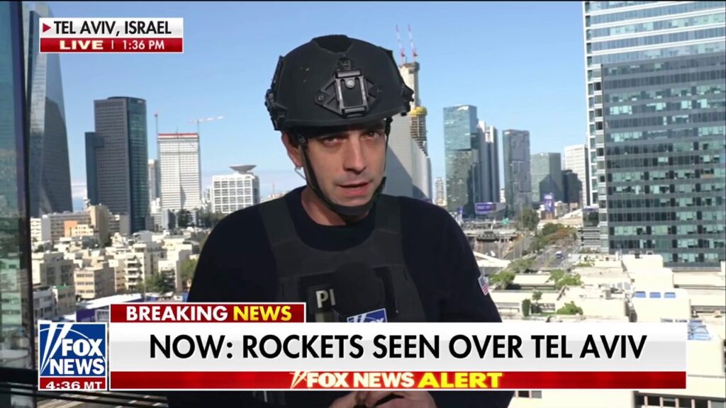 Rockets seen flying over Tel Aviv