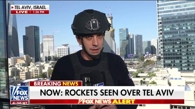 Rockets seen flying over Tel Aviv
