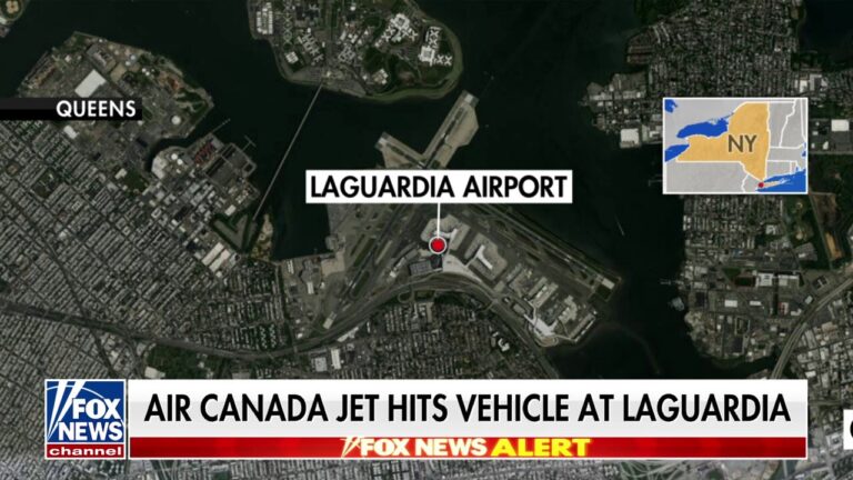 Air Canada jet hits ground vehicle, shuts down LaGuardia