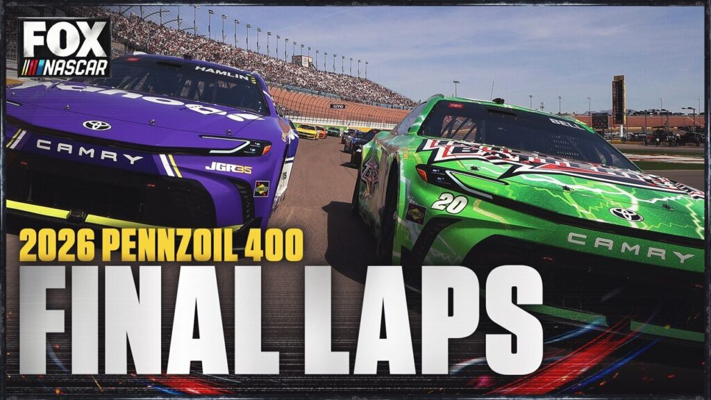 FINAL LAPS: Denny Hamlin takes the checkered flag at Pennzoil 400 in Las Vegas 🏁 NASCAR on FOX