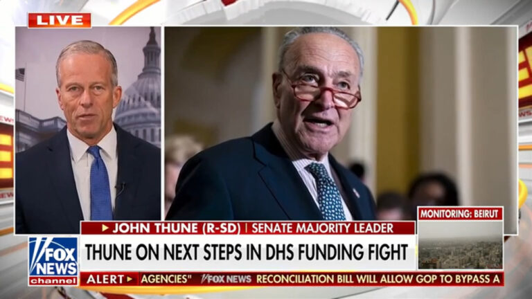 John Thune blasts Democrats' DHS shutdown demands